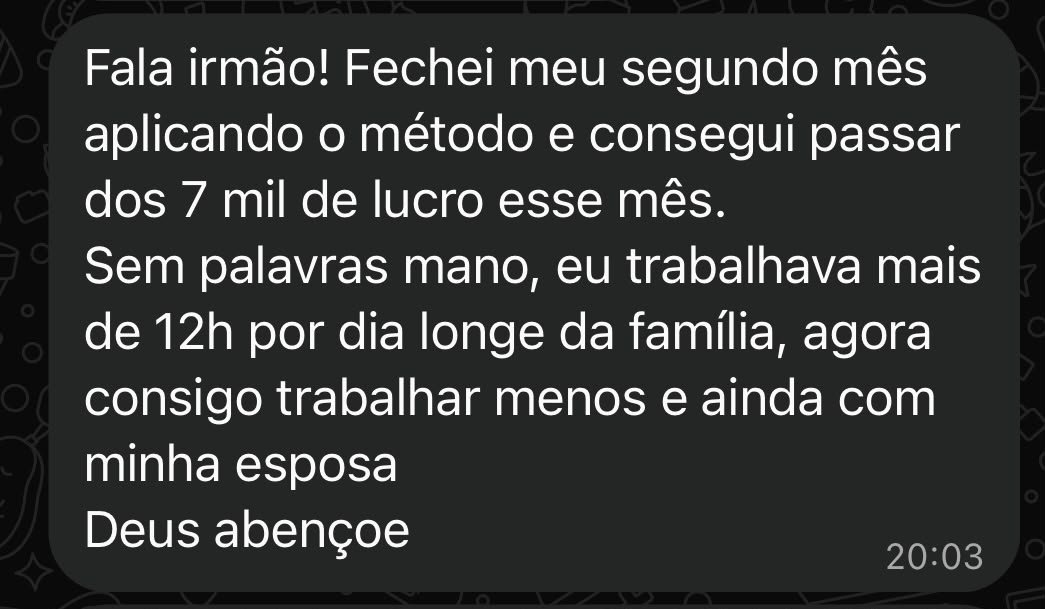 Depoimento Aluno 01 - R$ 7 mil de lucro