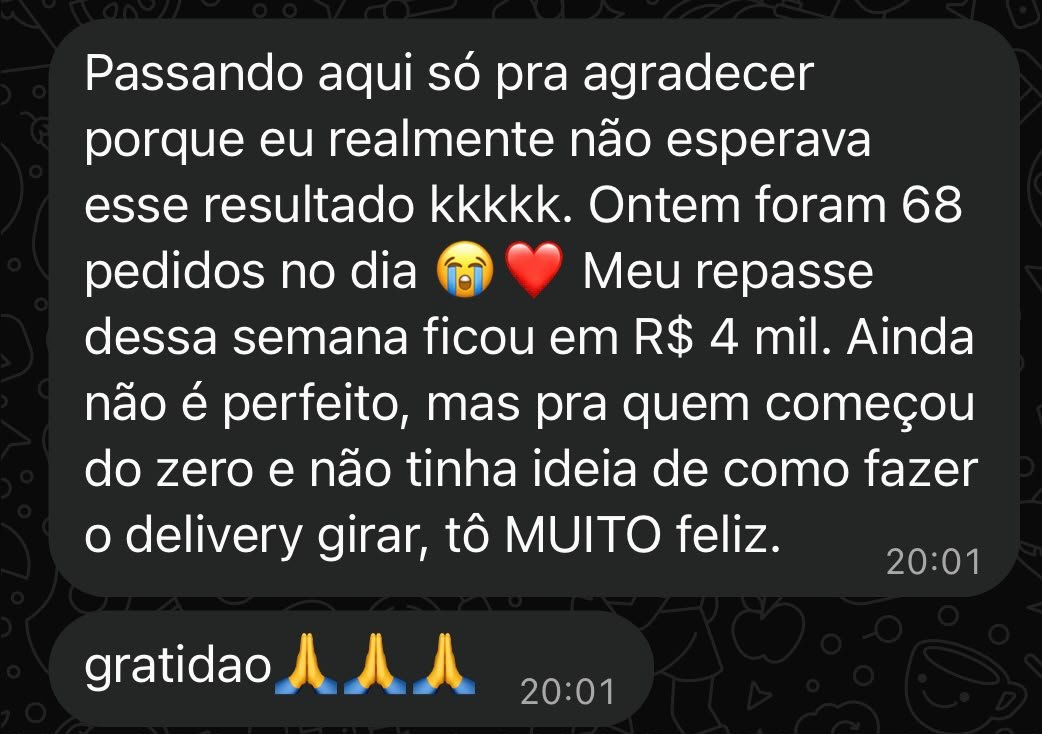 Depoimento Aluno 02 - De 400 para 4.439 pedidos
